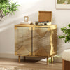 HOMCOM Buffet avec Portes en Corde Tissee, Meuble Buffet, Chene