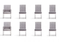 Ensemble de 8 chaises de salle a manger Element Modern en gris