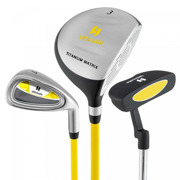 Ultimate Junior Golf Club Set Pour Enfants Comprend 165cc # 3 Fairway Wood Et # 7 Iron Yellow
