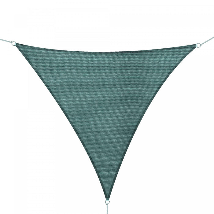 Outsunny Triangle 10' Canopyee Uv Protection Abri Exterieur De Pelouse Pour Patio Avec Sac De Transport Vert