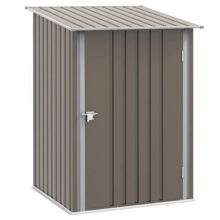 Outsunny Remise De Rangement De Jardin Adossee 3,3 Pi X 3,4 Pi, Brun