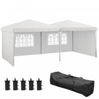 Outsunny Tente De 10' X 19' Avec Parois Laterales, Abri Solaire Instantane, Tentes Pour Fetes, Haute