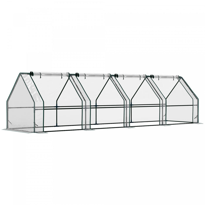 Outsunny Serre Portative 12' X 3' X 3', Serre Tunnel Transparente