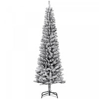 Homcom Arbre De Noel Artificiel Fin Floque De Neige Artificielle 6pi