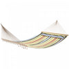 Outsunny 83\" De Large Hamac A Rayures Pour 2 Personnes Chaise Longue De Camping Avec Oreiller, Rayure Rouge