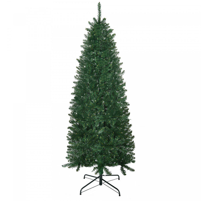 HOMCOM Arbre de Noel artificiel 6pi, arbre de Noel avec 583 branches, vert