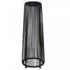Outsunny Lampe Solaire en Rotin 24\", Lampe d'Exterieur Automatique, Noir