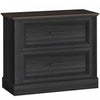 HOMCOM Classeur lateral a 2 tiroirs, style campagnard, noir