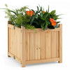 Pot De Fleurs En Bois Pliable, Jardiniere En Bois Avec Trou De Drainage Pour Plante,legume,herbe,fleur Dans Balcon,cour,jardin, 38x38x35cm, Couleur Du Bois
