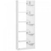 HOMCOM Bibliotheque Bois 6 Etageres Dos Ferme Decoration
