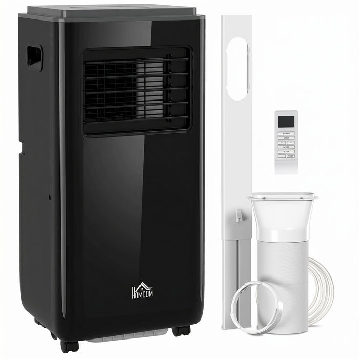 HOMCOM Climatiseur Portable 10 000 BTU pour Pieces de 41 m², Minuterie, Noir