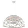 Luminaire suspendu Coral de Dainolite de 20 po de diamètre, avec fini blanc mat et 1 ampoule