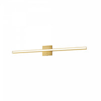 Lumière de coiffeuse Arandel de Dainolite en acrylique blanc qui diffuse la lumière, avec fini laiton vieilli et ampoule à DEL de 24 W