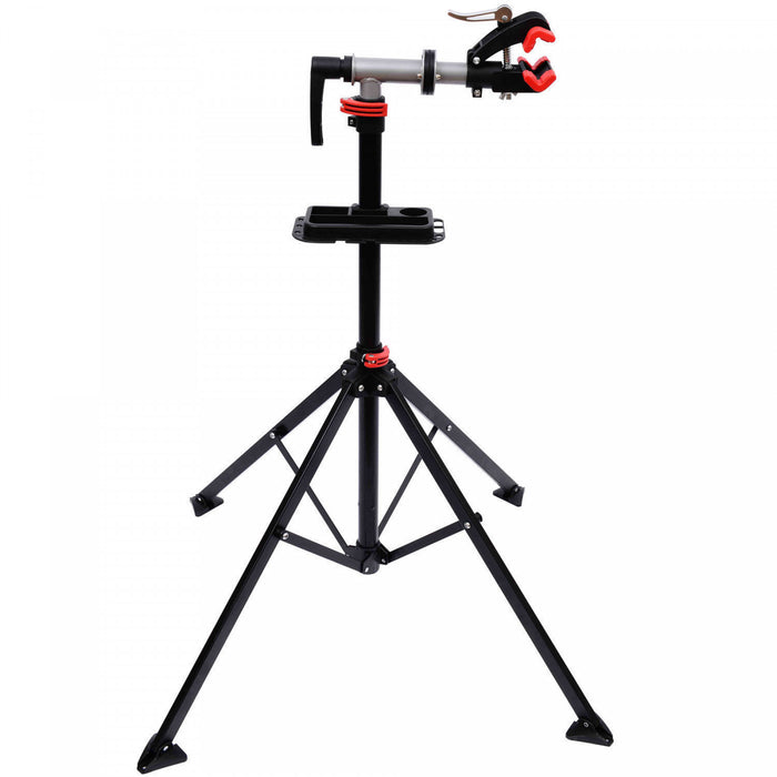 Homcom Support De Travail De Reparation De Velo Bras Telescopique Reglable 190,1 Cm Rack Plateau A Outils Cycle