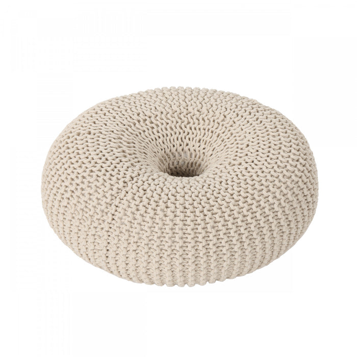 Pouf Rembourré Murphy, 100 % Coton - Beige