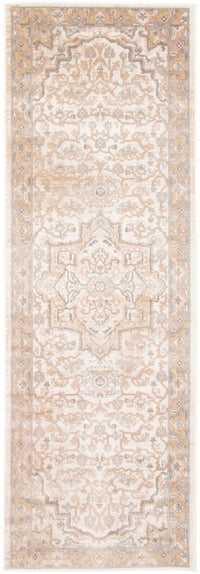  Carpette longue Stassie ivoire - 2 pi 8 po x 8 pi 2 po