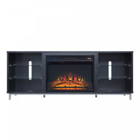 Foyer electrique moderne Brighton 2 pieces en noir et onyx