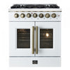 Cuisiniere a double combustible Galiano de 30 po, blanche, 4.32 pi³ - FFSGS6356-30BLK