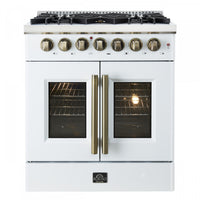 Cuisiniere a double combustible Galiano de 30 po, blanche, 4.32 pi³ - FFSGS6356-30BLK