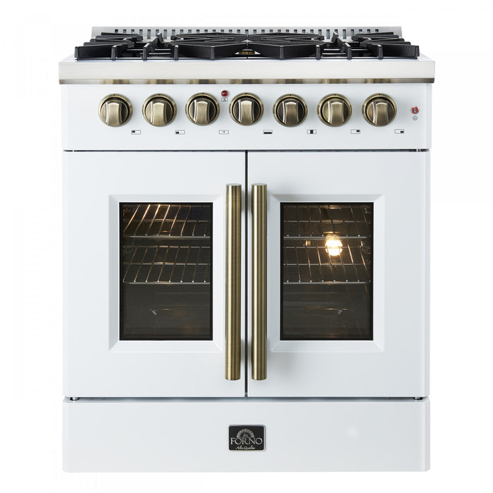 Cuisiniere a double combustible Galiano de 30 po, blanche, 4.32 pi³ - FFSGS6356-30BLK