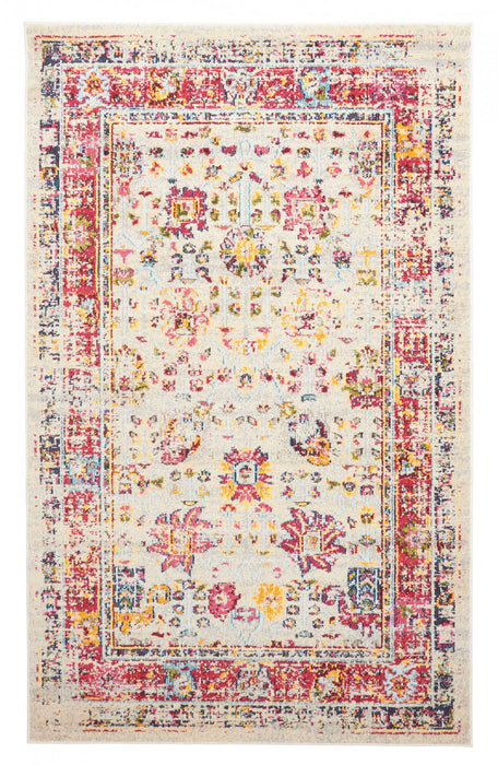 Tapis Traditionnel Jasmine 5'0\" x 8'0\" en Ivoire