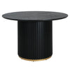 Table a manger ronde a piedestal Cove 47,25 pouces pour 4 a 5 personnes, noir