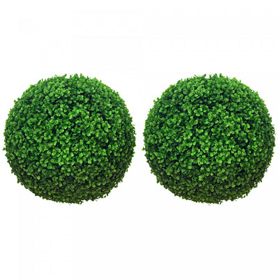 HOMCOM 2 Pack Artificial Tree Boxwood Topiary Balls, 15.7 Inch