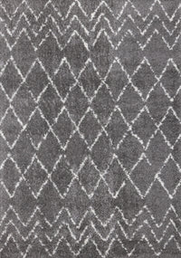  Tapis Taylor a poils longs diamants rustiques creme gris, 7'10