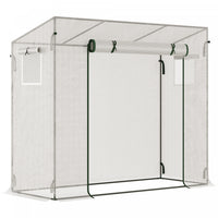 Outsunny Serre De Jardin Patio Avec Porte A Cadre En Acier