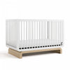 Storkcraft Santorini Lit de bebe convertible 5-en-1 - Blanc avec bois clair