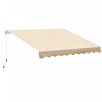 Outsunny Auvent De Patio Retractable Manuel De 10 X 8 Pieds Pare-soleil Resistant A L'eau Terrasse E