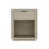 Table de nuit moderne Evelyn 20\" en bois naturel (1 tiroir)