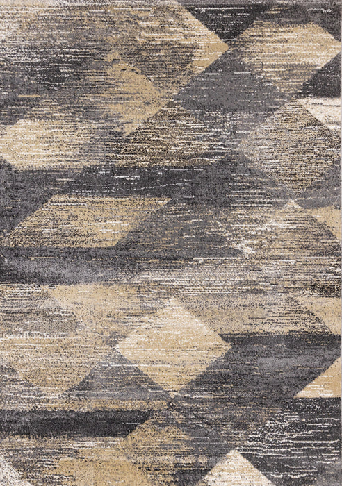 Tapis Dayton a motif de losanges vieillis, 7'10\" x 10'6\"