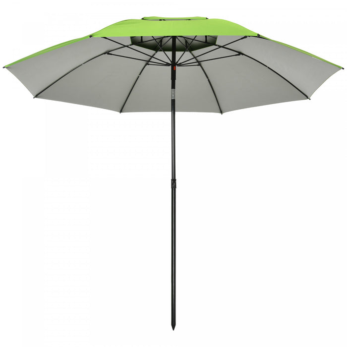 Outsunny Parasol De Plage Arque Outsunny De 6,6 Pi Avec Sac De Transport, Vert