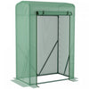 Outsunny 39\" X 20\" X 59\" Serre De Tomate Exterieure Mini Serre De Culture Avec Fermeture A Glissiere Porte Enroulable Pe Couverture En Acier