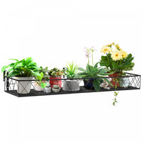 Outsunny 43'' X 12'' Support De Pot De Fleurs Suspendu Avec Crochets, Support De Pot De Plantes En M