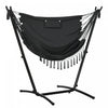 Outsunny Chaise Hamac avec Support, Chaise Suspendue, Appuie-tete, gris