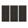 Armoire bibliotheque moderne Rivington 38\" en noyer - Ensemble de 3