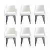 Ensemble de 6 chaises de salle a manger Tremont Modern en blanc