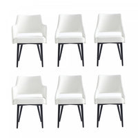 Ensemble de 6 chaises de salle a manger Tremont Modern en blanc