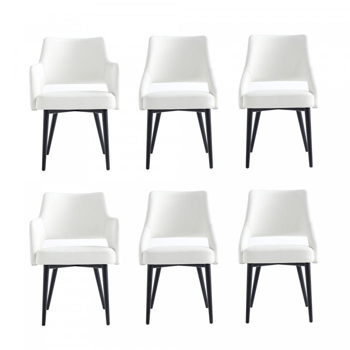 Ensemble de 6 chaises de salle a manger Tremont Modern en blanc