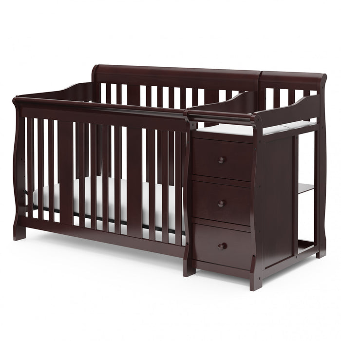 Storkcraft Portofino Lit de bebe convertible 4-en-1 avec table a langer - Espresso