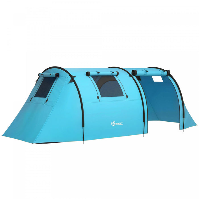 Outsunny Tente de Camping 3-4 Personnes avec 2 Pieces, Tente Familiale Impermeable