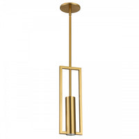 Luminaire suspendu Pauline de Dainolite avec fini laiton vieilli et 1 ampoule