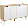 HOMCOM Buffet 47\" avec Etageres Reglables, Naturel
