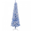 Homcom Arbre De Noel Artificiel Fin Floque De Neige Artificielle 6pi