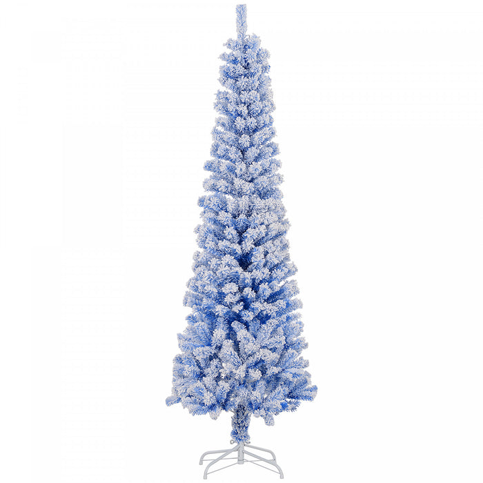 Homcom Arbre De Noel Artificiel Fin Floque De Neige Artificielle 6pi