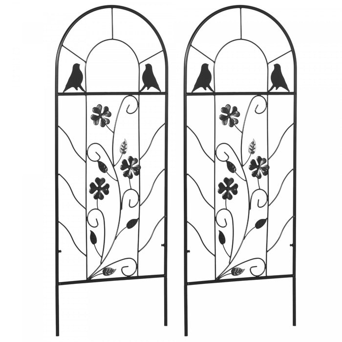 Outsunny Lot De 2 Treillis De Jardin Pour Plantes Grimpantes, 39\" De Haut