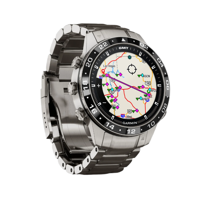 Garmin Marq Aviator Gen 2 Montre Intelligente De Luxe - Ultra Durable Avec Boitier En Titane Et Ecran Amoled