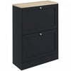 HOMCOM Armoire a chaussures, 2 tiroirs rabattable, etageres reglables, Noir